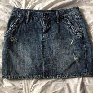 Dark blue jean skirt